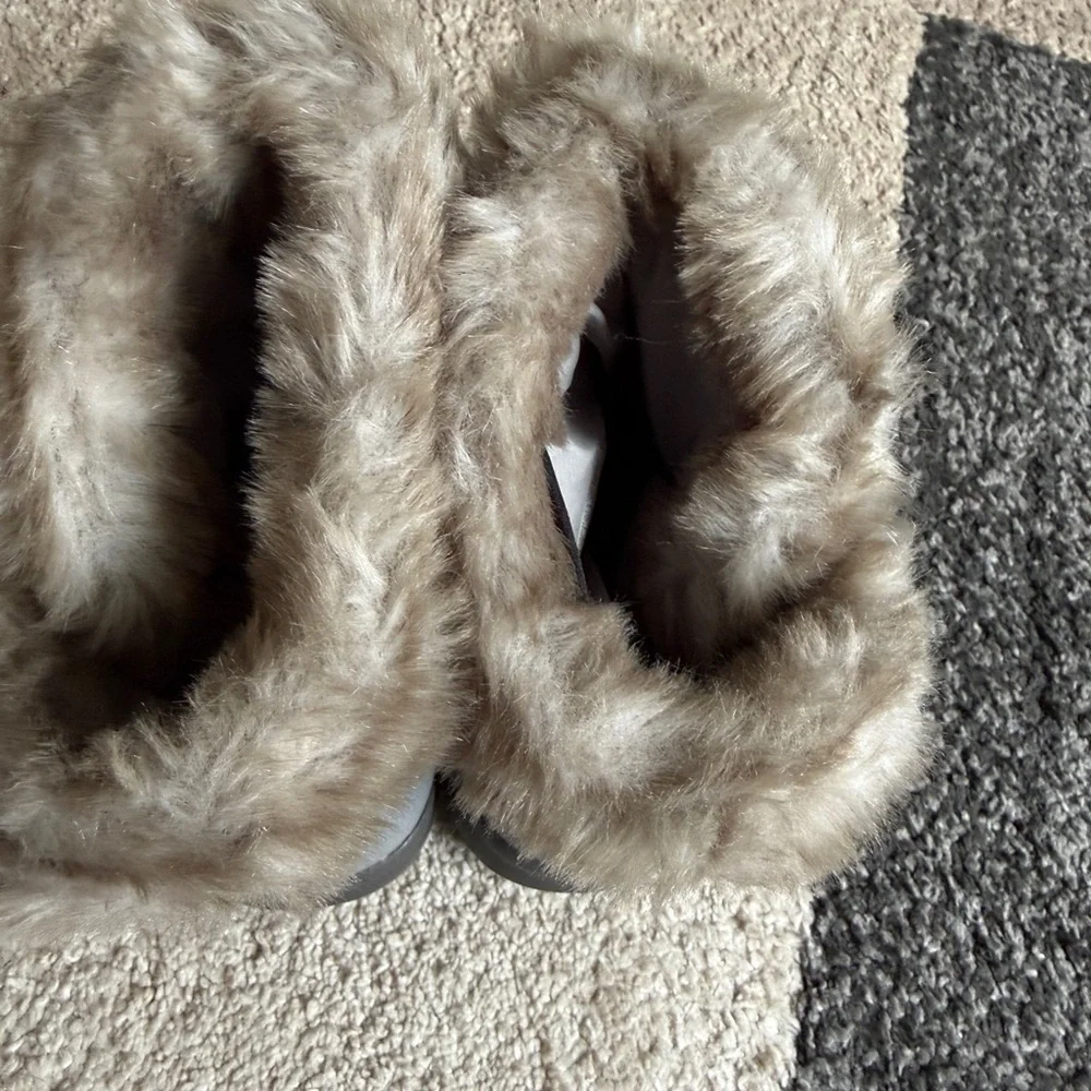 The North Face Women’s Thermoball Microbaffle Gray Winter Boots- Size 7